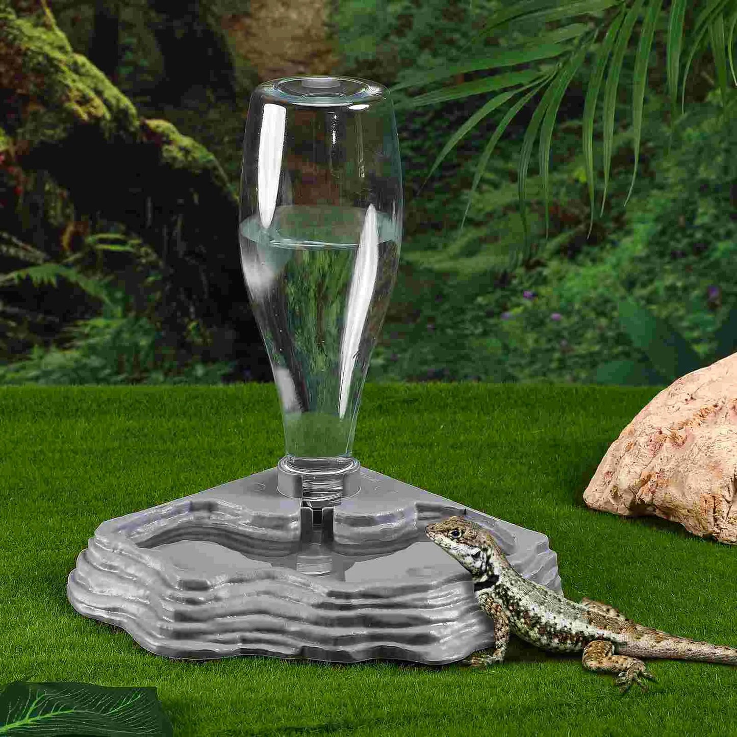 Automatic Reptile Water Feeder – Drinking Fountain & Dish for Geckos, Lizards, and Small Reptiles