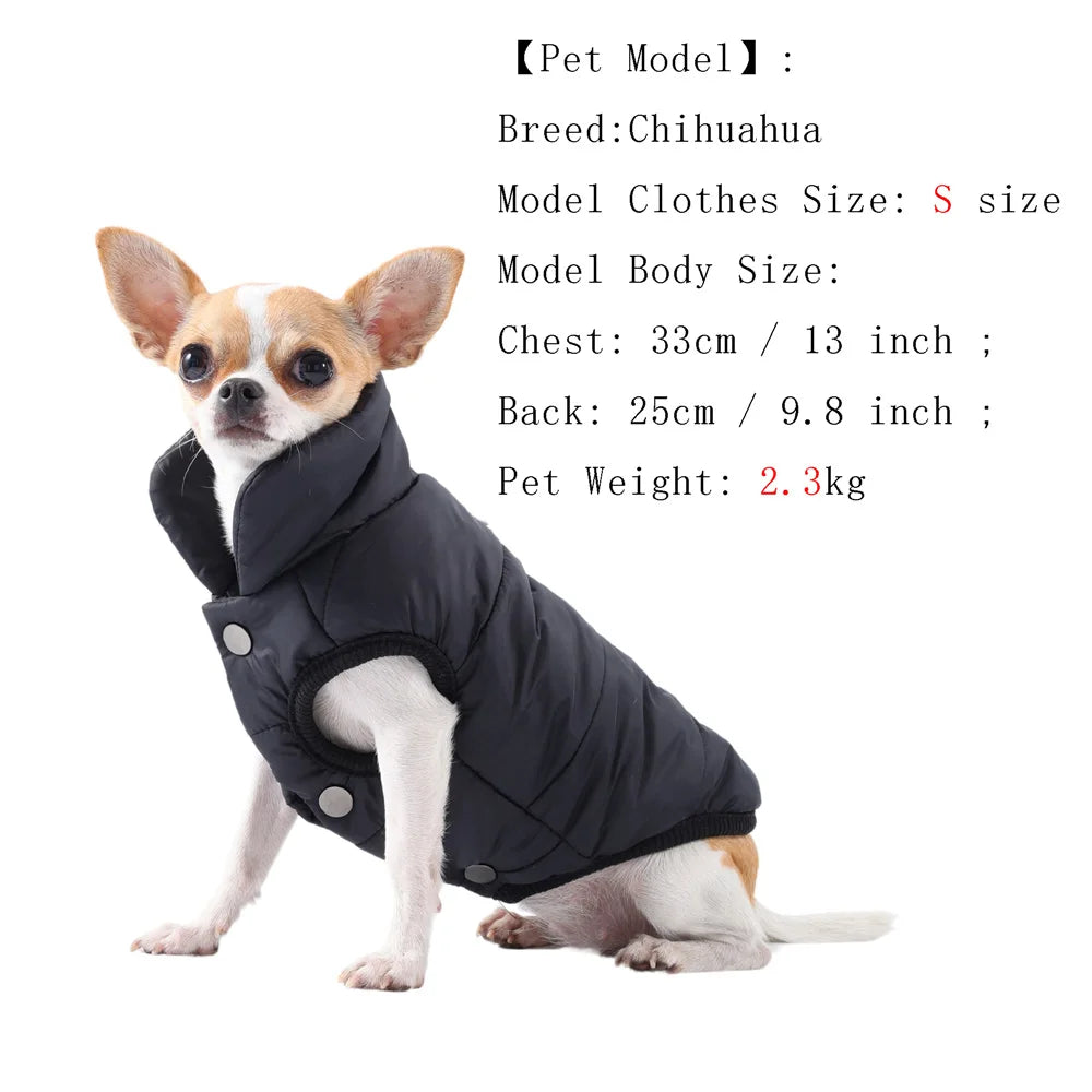 Reversible Winter Dog Jacket – Fleece-Lined Coat for Small & Large Breeds