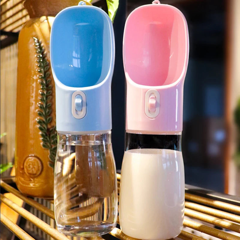 2-in-1 Portable Dog Water & Food Bottle | Travel Bowl for Pets