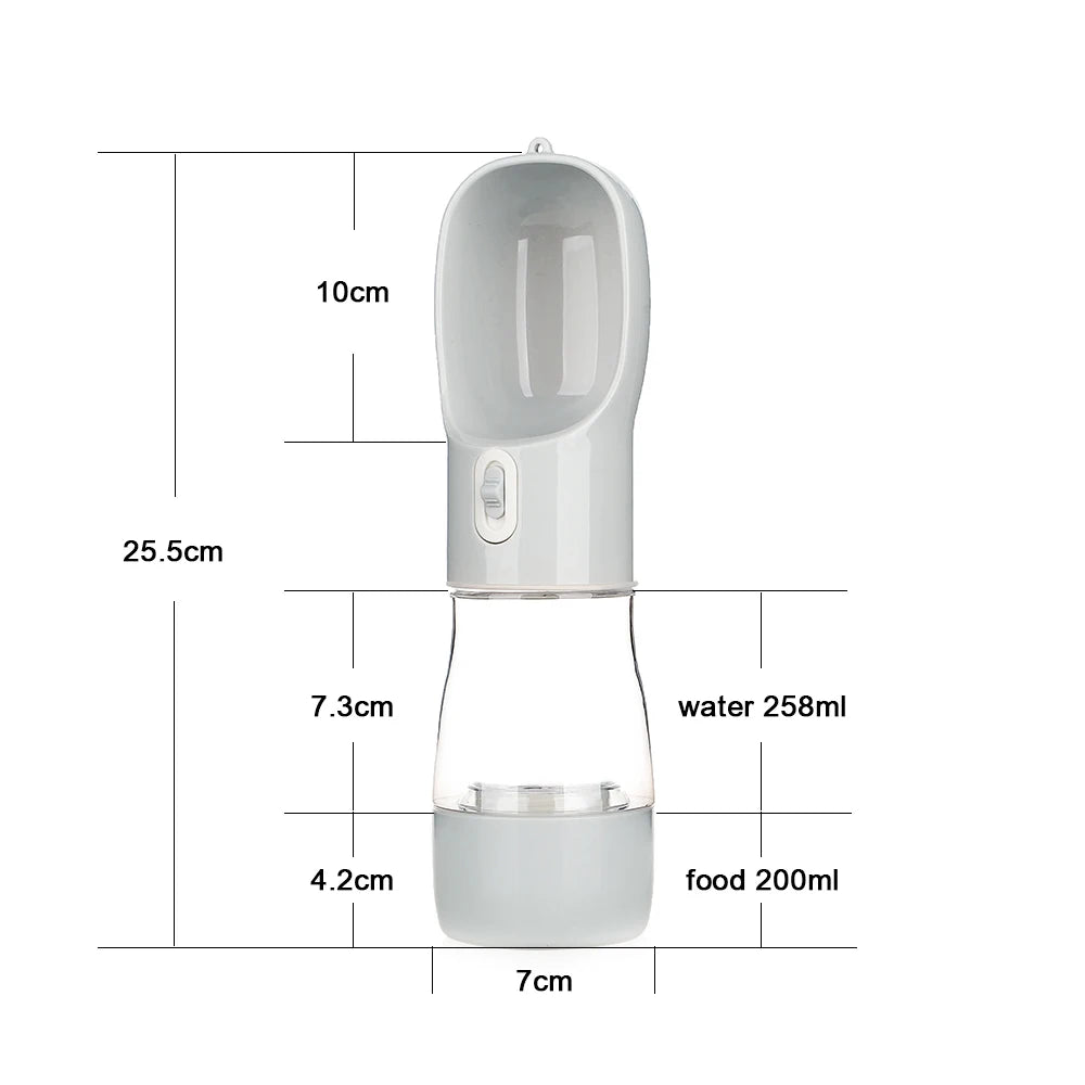 2-in-1 Portable Dog Water & Food Bottle | Travel Bowl for Pets