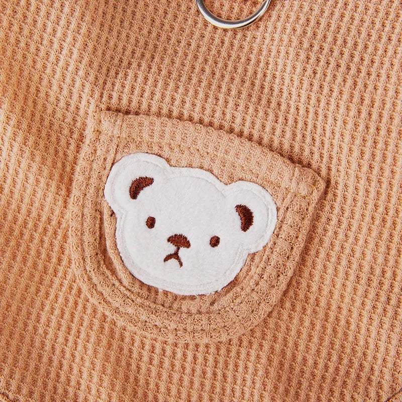 Cute Bear Embroidered Dog Shirt | Lightweight Summer Pet Vest for Small Dogs & Cats