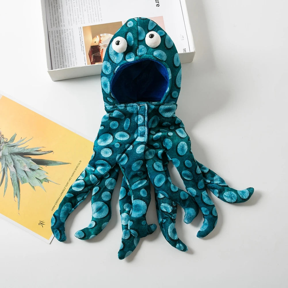 Funny Octopus Halloween Costume for Dogs & Cats – Pet Cosplay Outfit for Parties and Holidays