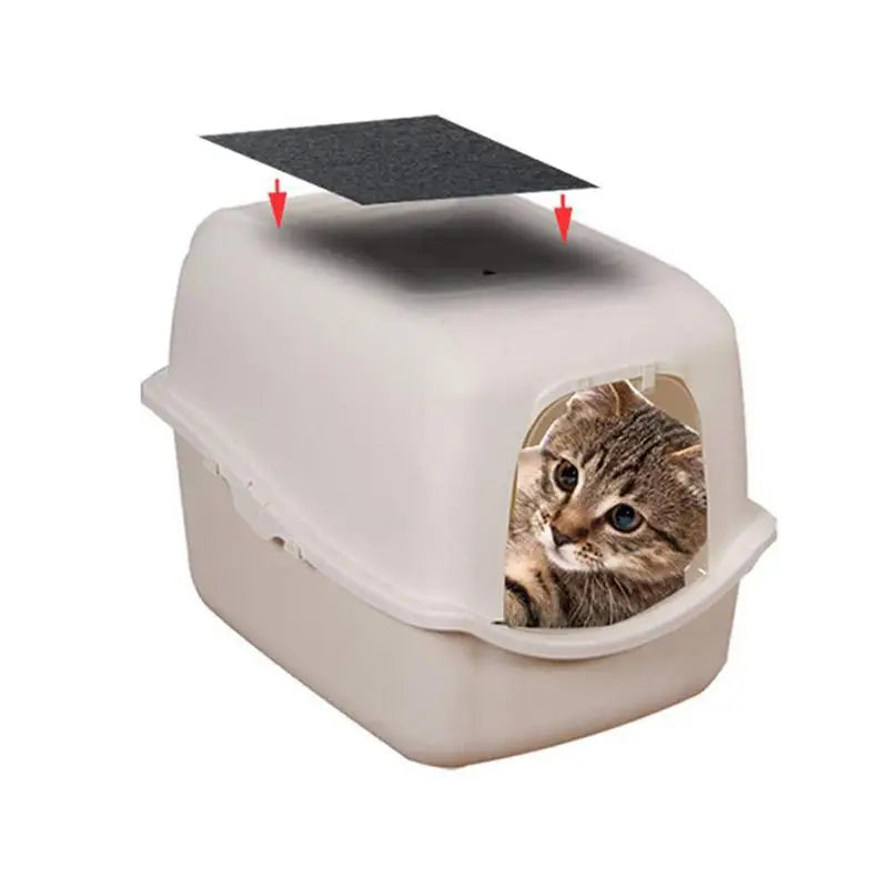 PCS6PCS Filtros de carbón activado Cajas de arena para gatos Filtro de carbón Bandejas de arena para gatos Filtros para cajas de arena y bandejas para gatos