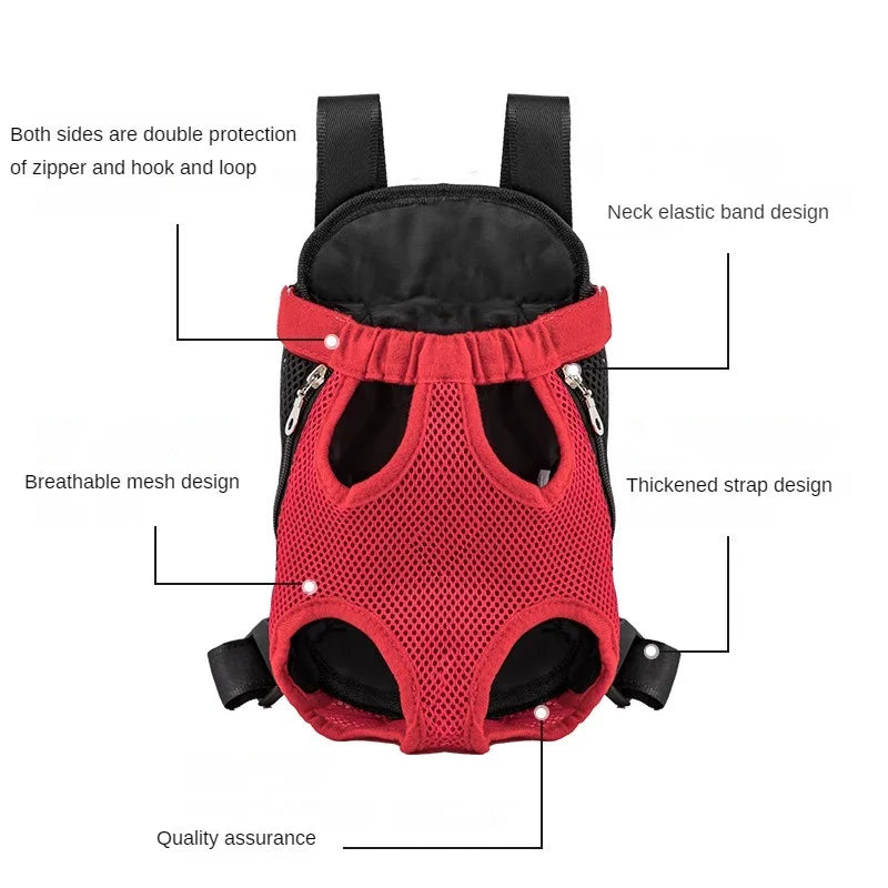 Breathable Pet Carrier Backpack | Front & Back Wear for Small Dogs & Cats
