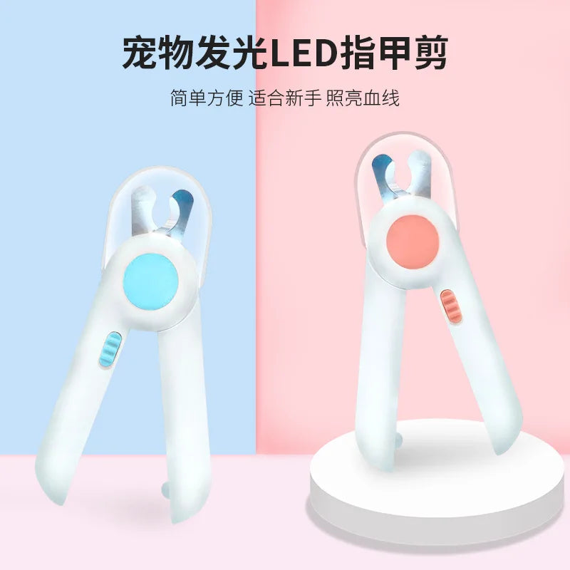 LED Pet Nail Clippers – Anti-Blood Design for Cats & Dogs with Nail Sharpening Feature