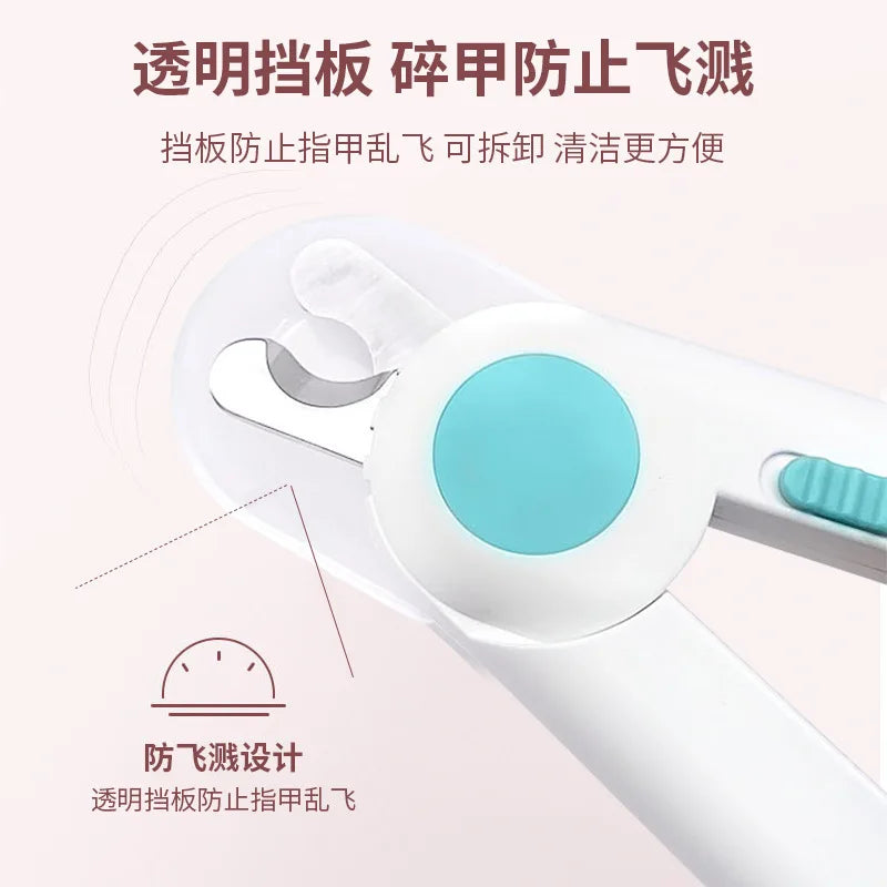 LED Pet Nail Clippers – Anti-Blood Design for Cats & Dogs with Nail Sharpening Feature