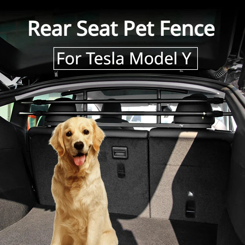 Barandilla para mascotas en el maletero del Tesla Model Y, barrera para perros, barandilla para mascotas a bordo en el maletero, valla para mascotas en el asiento trasero, accesorios para el coche Model Y 2024