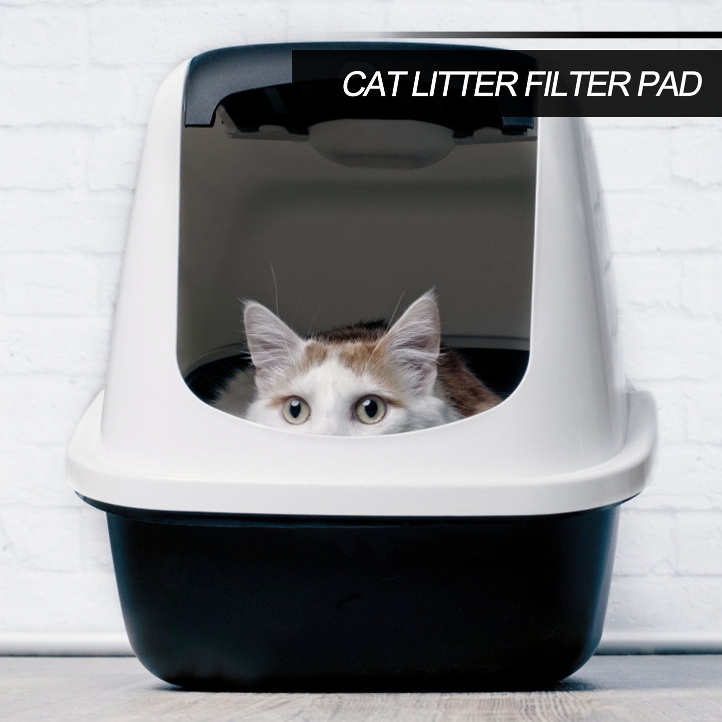 24pcs Activated Carbon Cat Litter Filter Pads – Odor Eliminator for Fresh and Clean Air