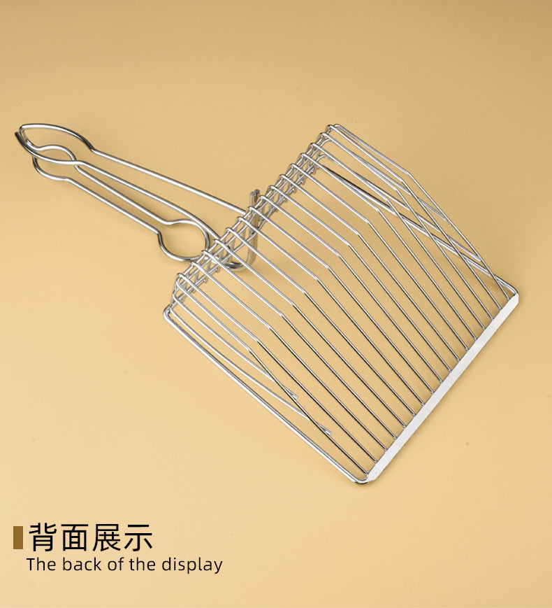 Heavy-Duty Metal Cat Litter Scoop – Deep Aluminum Sifter with Ergonomic Handle