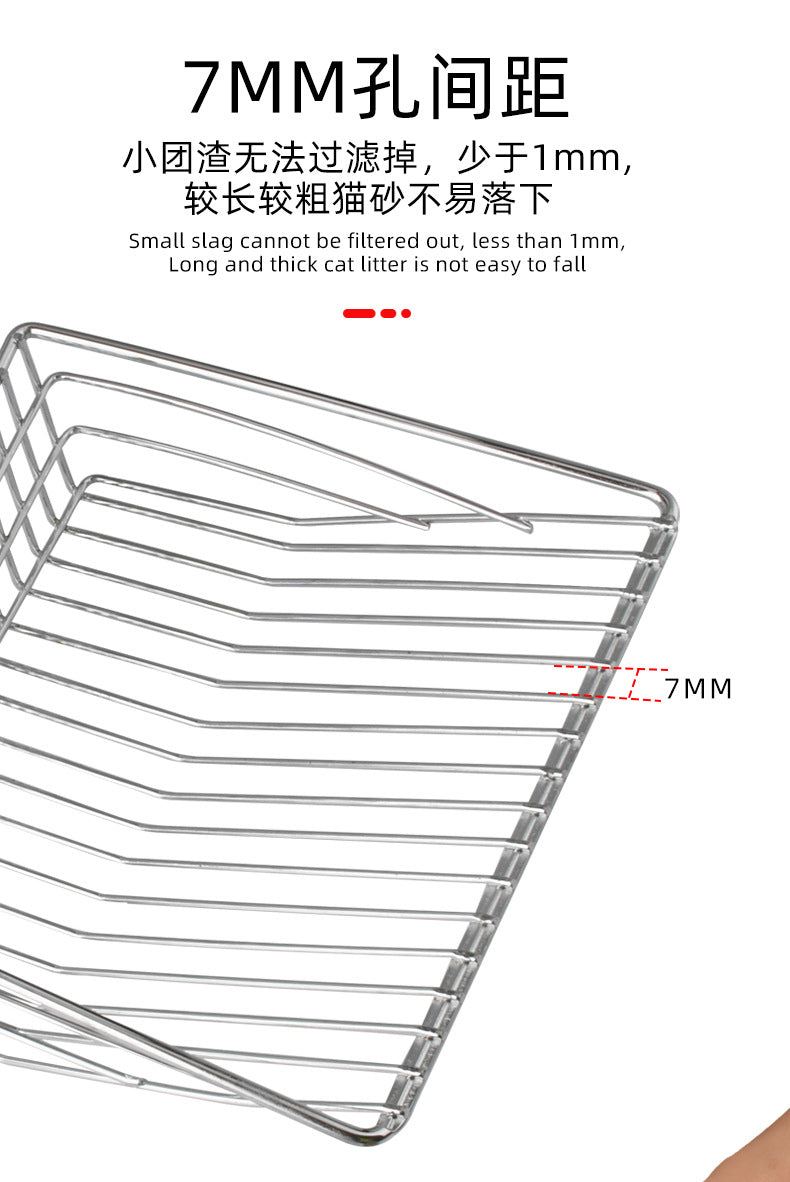Heavy-Duty Metal Cat Litter Scoop – Deep Aluminum Sifter with Ergonomic Handle