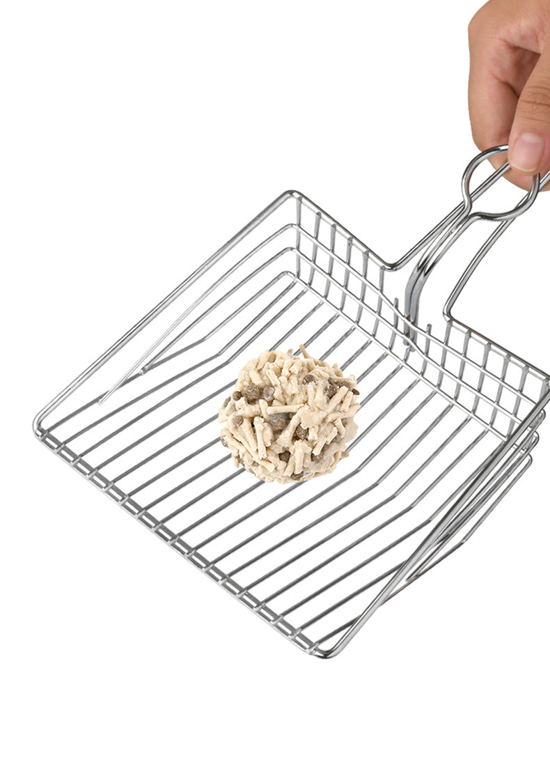 Heavy-Duty Metal Cat Litter Scoop – Deep Aluminum Sifter with Ergonomic Handle