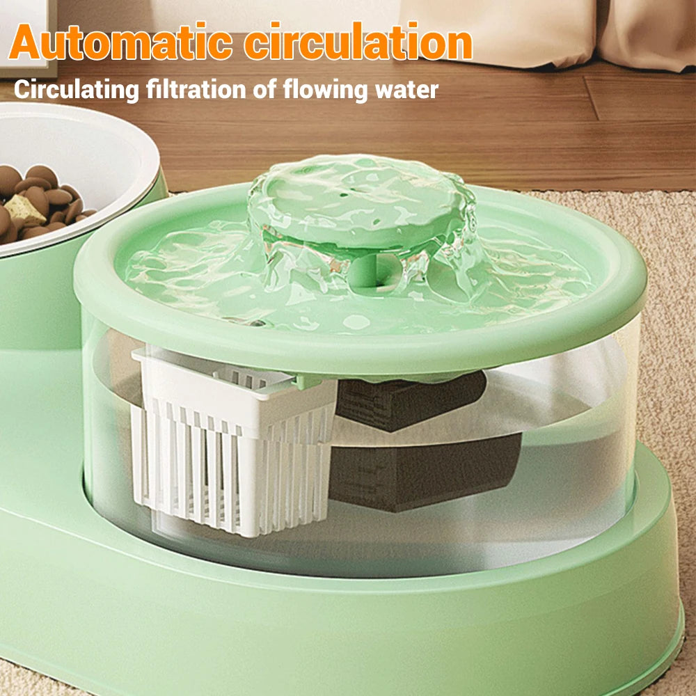 Automatic Cat Water Fountain – Quiet 1L Circulating Pet Water Dispenser with Filtration System