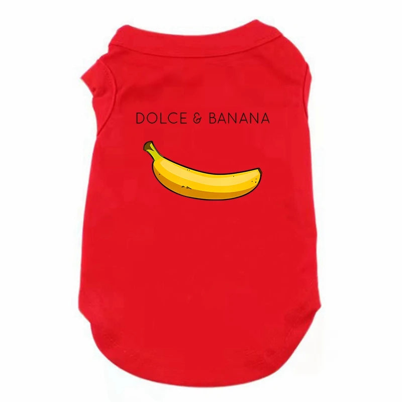 DOLC&BANANA Pet T-Shirt – Lightweight Summer Vest for Small Dogs & Cats