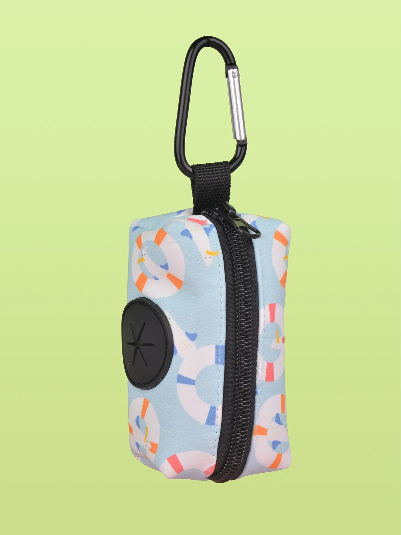 Soporte para bolsas de excrementos de mascotas con estampado de fantasía abstracta: dispensador elegante y práctico para paseos