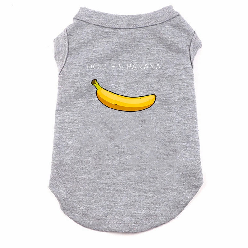 DOLC&BANANA Pet T-Shirt – Lightweight Summer Vest for Small Dogs & Cats