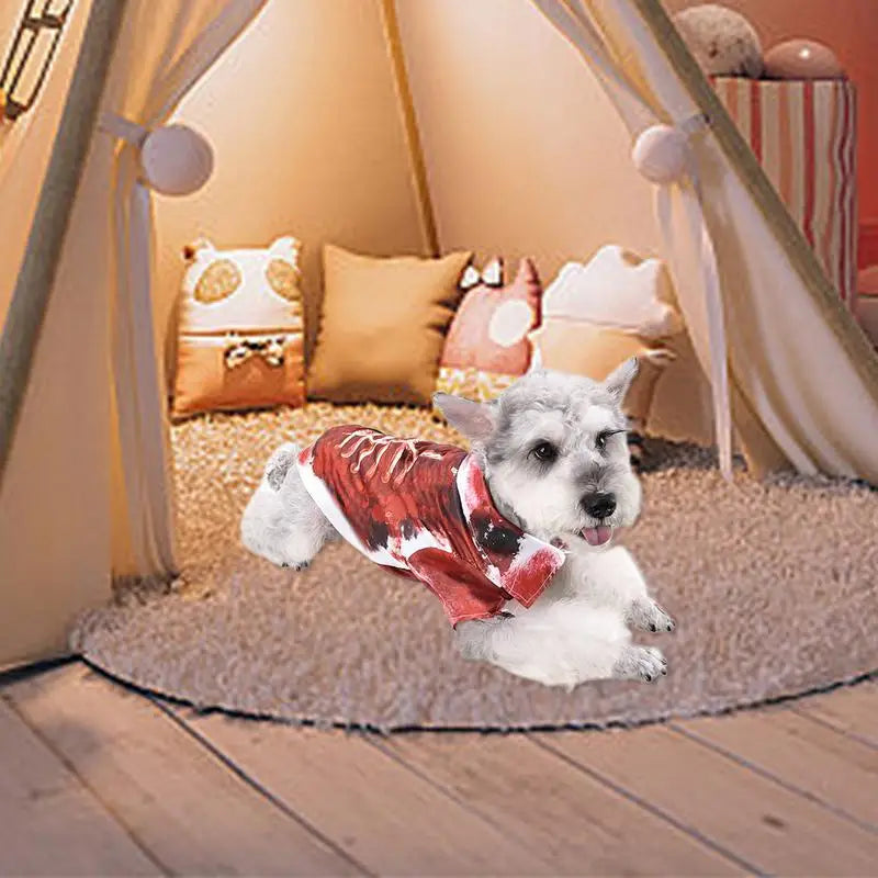 Bloody Skeleton Halloween Costume for Cats & Dogs – Spooky Pet Outfit in 4 Sizes (S/M/L/XL)