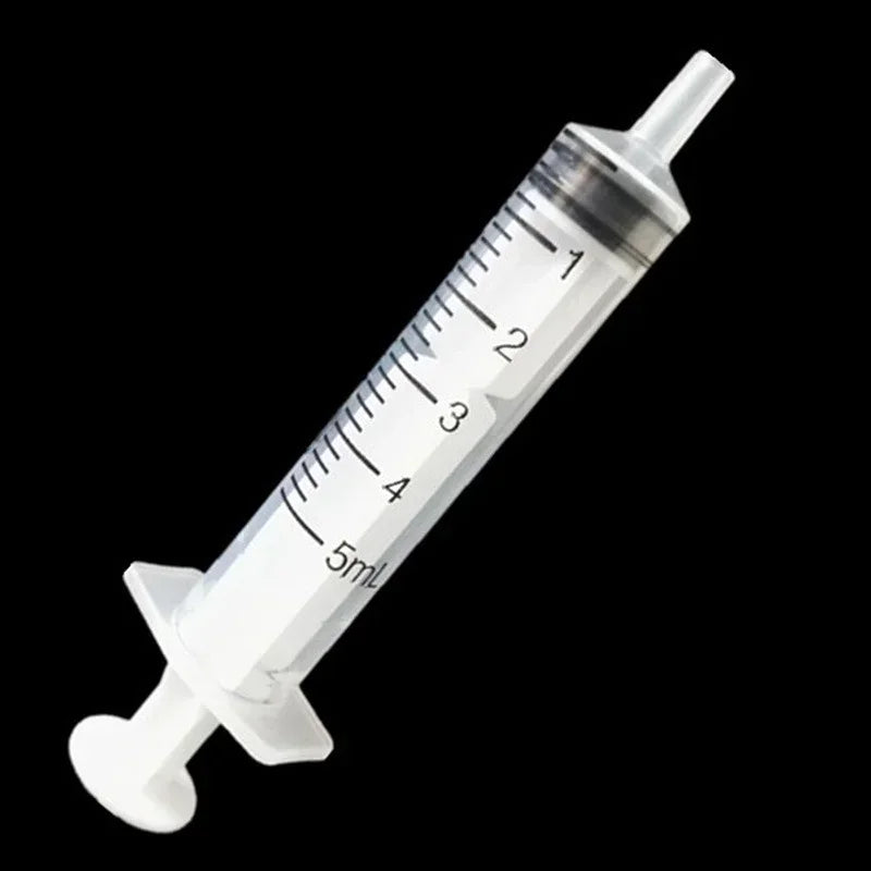 10pcs Disposable 5ml Plastic Syringes – No Needle, Ideal for Lab Use, Nutrient Measuring, and Small Pet Feeding