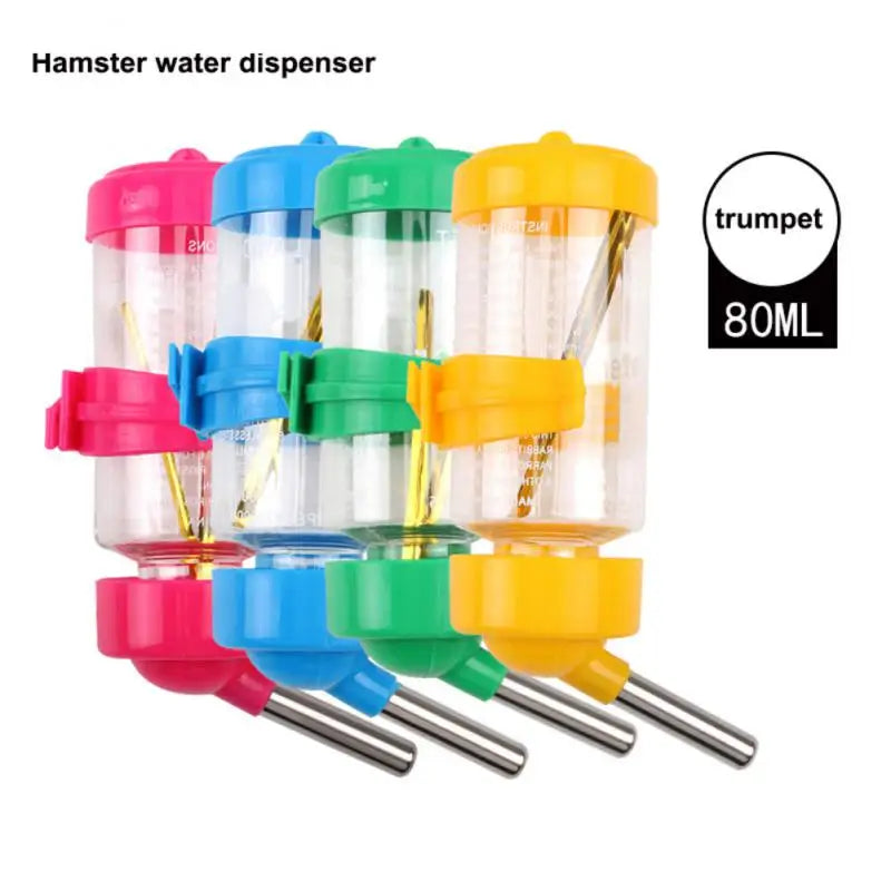 80/125ML Hanging Pet Water Bottle – Leak-Proof Dispenser for Hamsters, Rabbits & Guinea Pigs