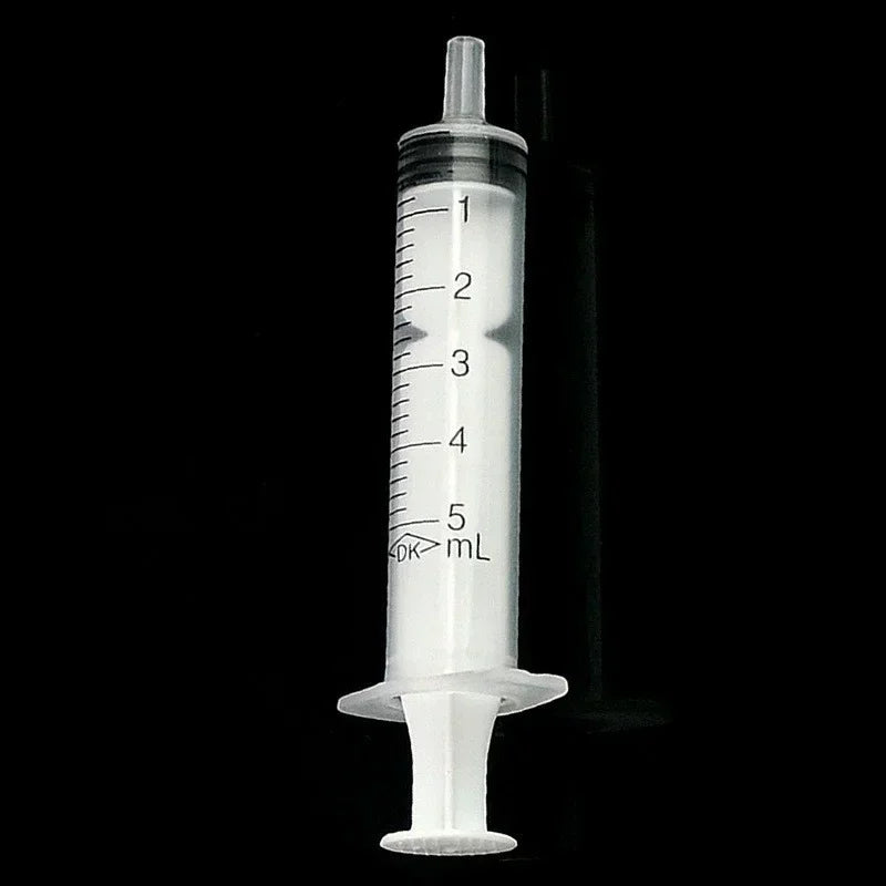 10pcs Disposable 5ml Plastic Syringes – No Needle, Ideal for Lab Use, Nutrient Measuring, and Small Pet Feeding