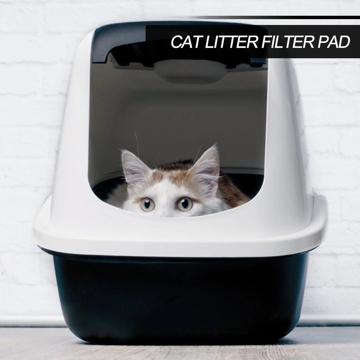 24pcs Activated Carbon Cat Litter Filter Pads – Odor Eliminator for Fresh and Clean Air