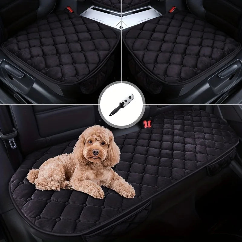 3 fundas para asientos de coche para mascotas con quitapelos: almohadillas cálidas para perros