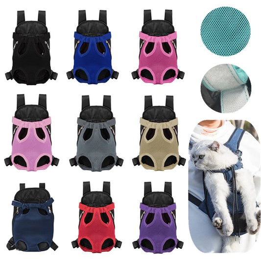 Breathable Pet Carrier Backpack | Front & Back Wear for Small Dogs & Cats