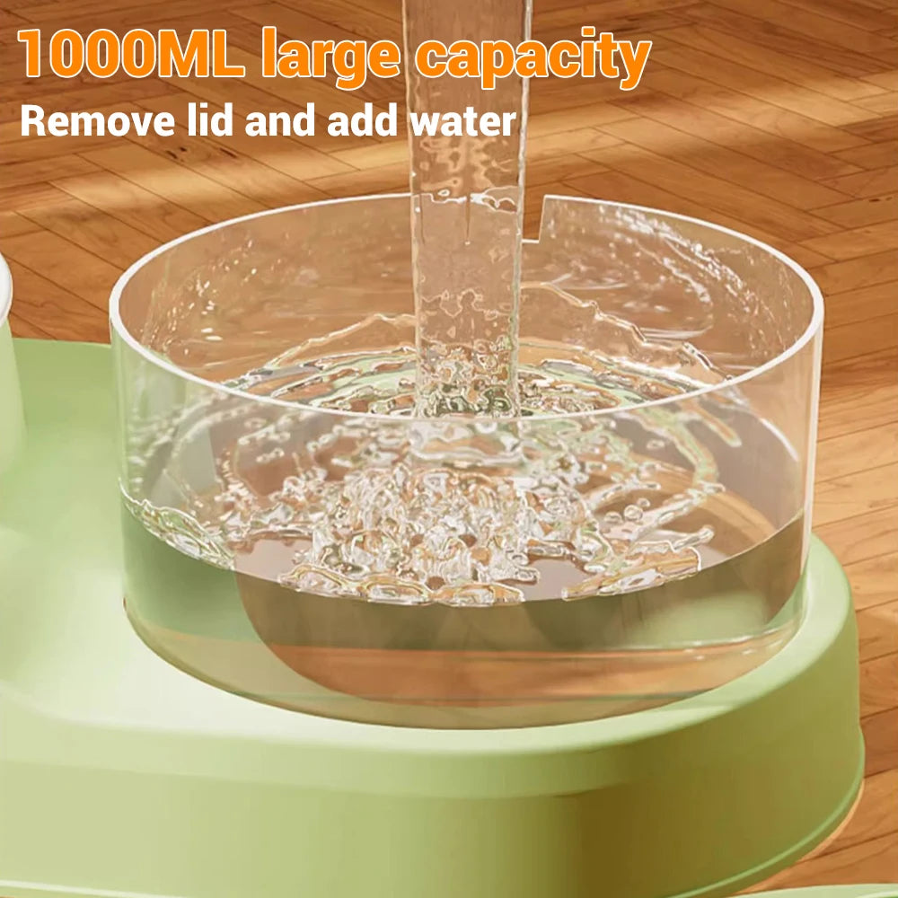 Automatic Cat Water Fountain – Quiet 1L Circulating Pet Water Dispenser with Filtration System
