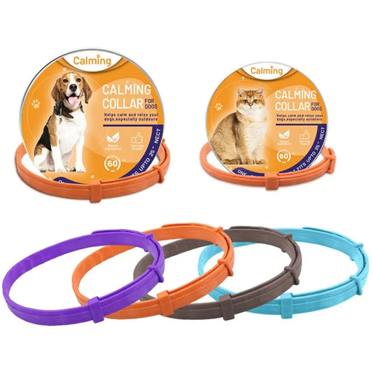 Adjustable TPR Pet Calming Collar – Soothing Anxiety Relief for Dogs & Cats