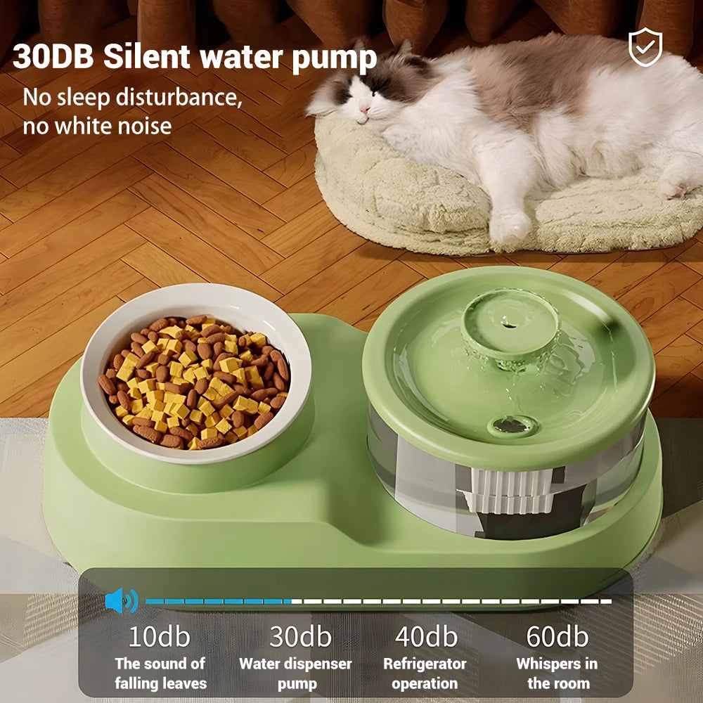 Automatic Cat Water Fountain – Quiet 1L Circulating Pet Water Dispenser with Filtration System