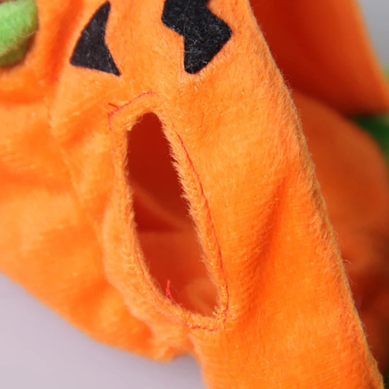 Halloween Pumpkin Hat for Cats & Small Dogs – Adjustable Festive Costume
