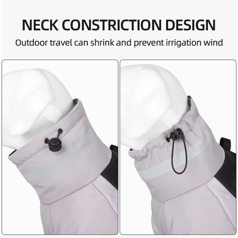 Chaqueta de invierno para perros grandes: cálida, impermeable y resistente al viento para proteger a tu mascota