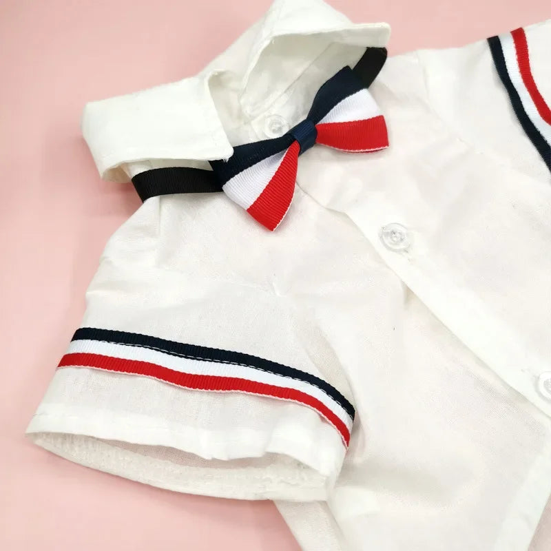 Bow Tie Pet Shirt – Stylish Summer Suit for Small & Medium Dogs and Cats (XS-XL)