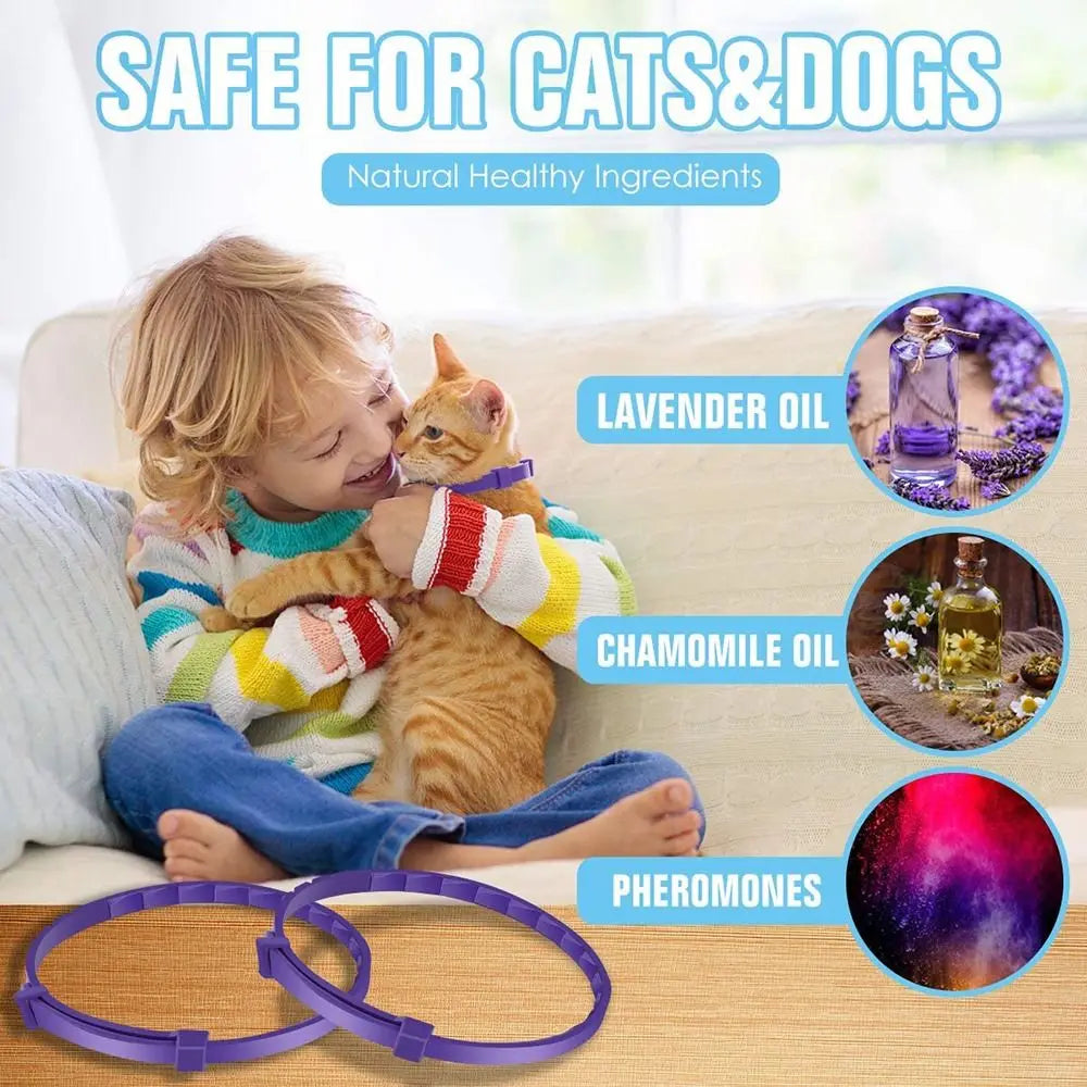 Adjustable TPR Pet Calming Collar – Soothing Anxiety Relief for Dogs & Cats