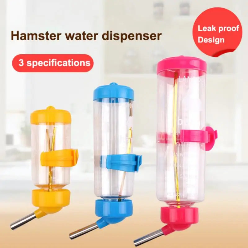 80/125ML Hanging Pet Water Bottle – Leak-Proof Dispenser for Hamsters, Rabbits & Guinea Pigs