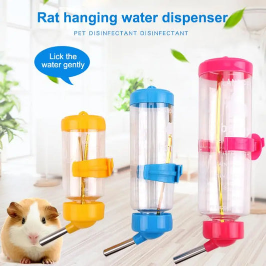 80/125ML Hanging Pet Water Bottle – Leak-Proof Dispenser for Hamsters, Rabbits & Guinea Pigs