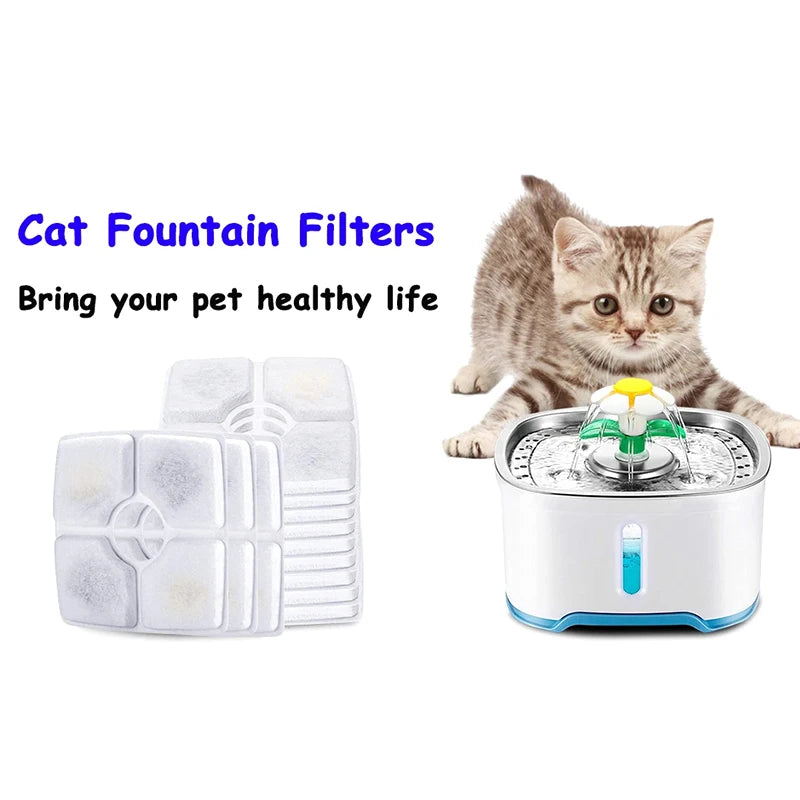 1/4pcs Pet Water Fountain Filters – Replacement Filters for Cat & Dog Water Dispensers