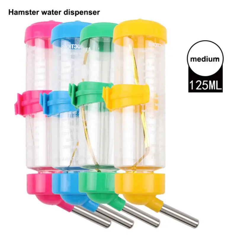 80/125ML Hanging Pet Water Bottle – Leak-Proof Dispenser for Hamsters, Rabbits & Guinea Pigs