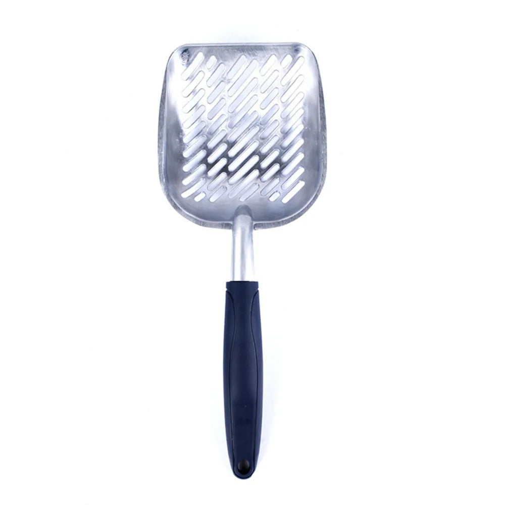 Heavy-Duty Metal Cat Litter Scoop – Deep Aluminum Sifter with Ergonomic Handle