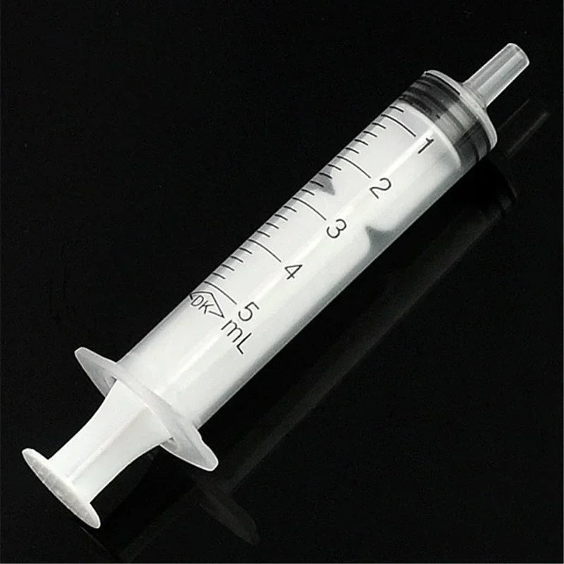 10pcs Disposable 5ml Plastic Syringes – No Needle, Ideal for Lab Use, Nutrient Measuring, and Small Pet Feeding