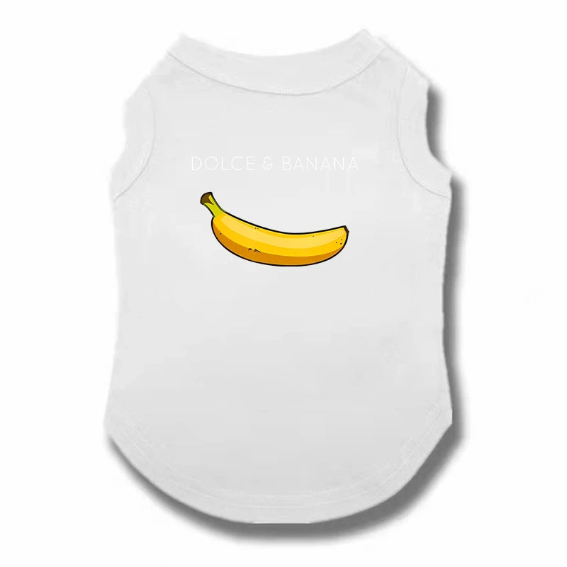 DOLC&BANANA Pet T-Shirt – Lightweight Summer Vest for Small Dogs & Cats
