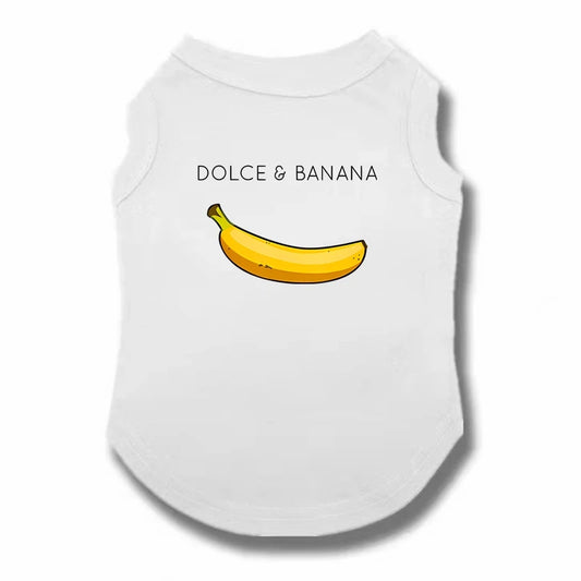 DOLC&BANANA Pet T-Shirt – Lightweight Summer Vest for Small Dogs & Cats