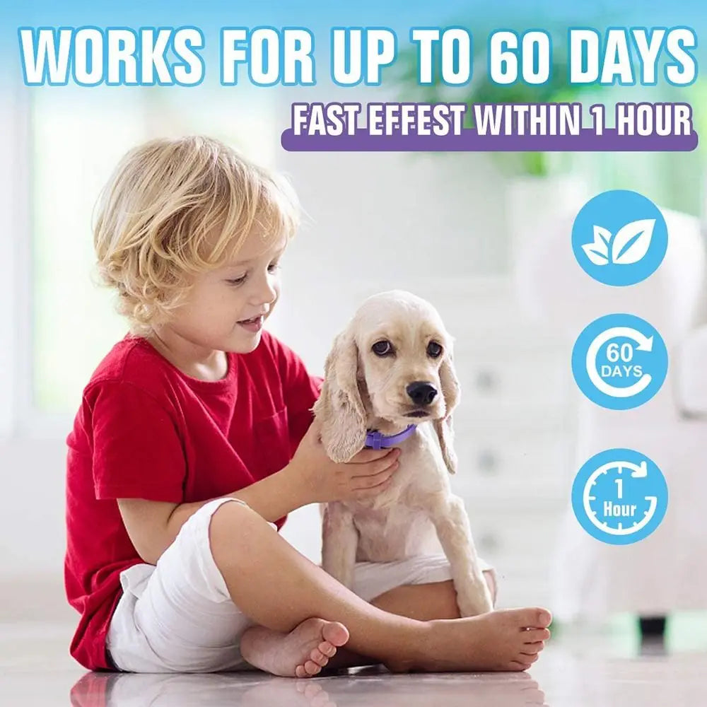 Adjustable TPR Pet Calming Collar – Soothing Anxiety Relief for Dogs & Cats