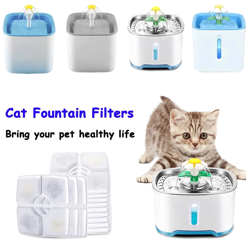 1/4pcs Pet Water Fountain Filters – Replacement Filters for Cat & Dog Water Dispensers