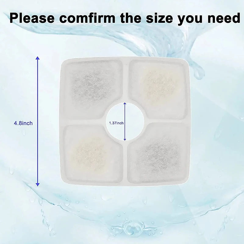 1/4pcs Pet Water Fountain Filters – Replacement Filters for Cat & Dog Water Dispensers