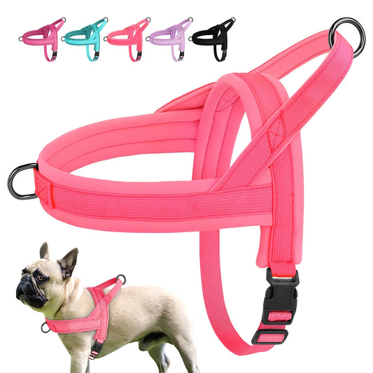 Soft No-Pull Dog Harness – Adjustable, Padded Vest for Small and Medium Dogs
