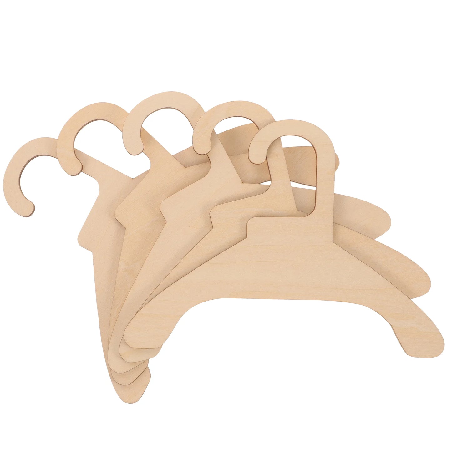 10pcs Mini Pet Clothes Hangers – Wooden Hangers for Small Dog, Cat, and Puppy Clothing