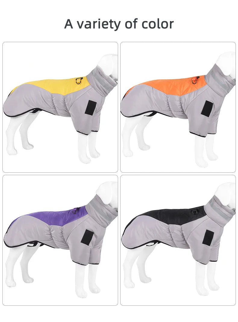 Chaqueta de invierno para perros grandes: cálida, impermeable y resistente al viento para proteger a tu mascota