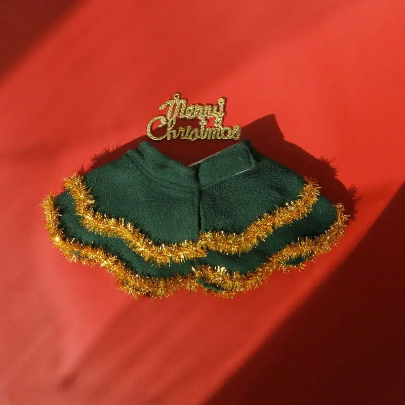 Christmas Tree Hat & Festive Bib for Small Dogs & Cats – Cute Holiday Pet Accessories (XS-L)