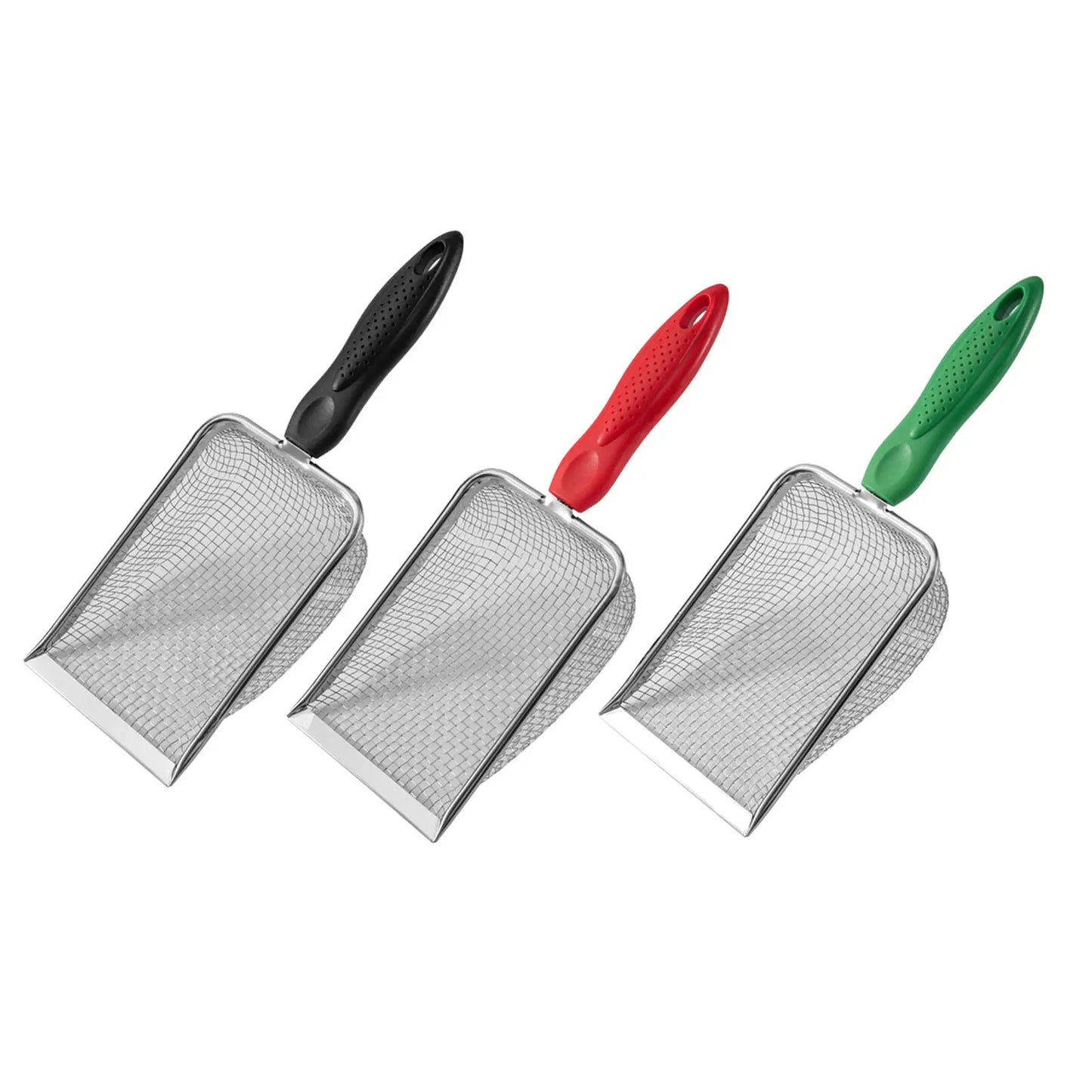 Metal Cat Litter Scoop – Non-Slip Handle Poop Sifter for Cats, Small Pets, and Habitat Cleaning