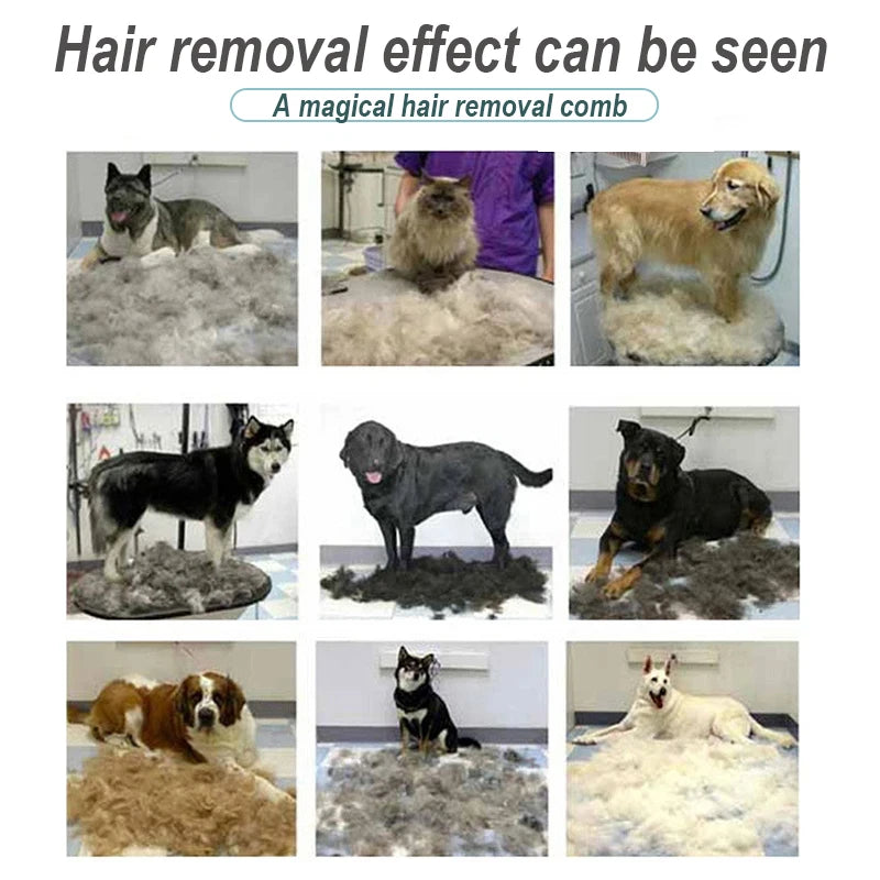 FUnamei Pet Hair Removal Comb – Efficient Pet Grooming for Dogs and Cats